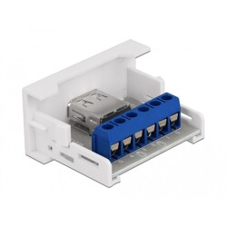 Moduł Easy45 USB 2.0 Typ-A żeński do bloku zacisków 22,5 x 45 mm Delock 81343