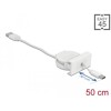 Moduł Easy45 USB 2.0, zwijany kabel USB Typ-A do USB Type-C™, biały Delock 81318