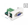 Moduł Easy45 VGA żeński do bloku zacisków 22,5 x 45 mm Delock 81346