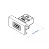 Moduł HDMI Easy45 prosty 22,5 x 45 mm Delock 81303