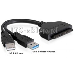 Kabel serwisowy SATA 22pin  USB 3.0-A + USB 2.0-A 20cm Delock 61883