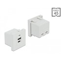 Moduł portu ładowania Easy45 USB 1 x Typ-A + 1 x USB Type-C™ Delock 81313