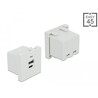 Moduł portu ładowania Easy45 USB 1 x Typ-A + 1 x USB Type-C™ Delock 81313