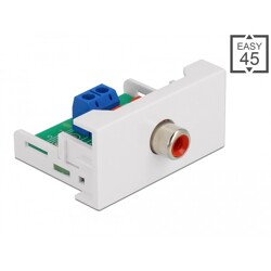 Moduł RCA Easy45 port żeński 22,5 x 45 mm Delock 81337