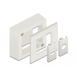 Obudowa naścienna dla modułów Easy45 82 x 82 mm biała Delock 81332