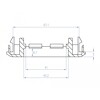 Uchwyt modułu Easy45 do zakończenia instalacji 175 x 80 mm Delock 81317