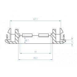Uchwyt modułu Easy45 do zakończenia instalacji 85 x 80 mm Delock 81315
