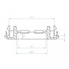 Uchwyt modułu Easy45 do zakończenia instalacji 85 x 80 mm Delock 81315
