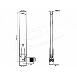 Antena WiFi WLAN 802.11 RP-SMA dookólna 3 - 5 dBi Delock 88898