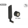 Antena RP-SMA męska LTE, Dwupasmowa WLAN ac/a/b/g/n 1 - 4 dBi ze złączem pochylania czarny Delock 12409