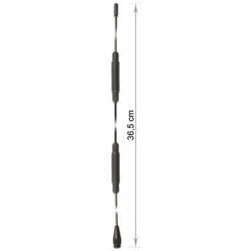 Antena TETRA 450 - 470 MHz gwint M6 5 dBi 36,6 cm wszechkierunkowa stała montaż na śruby zewnętrzna czarna Delock 12445