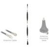 Antena TETRA 450 - 470 MHz gwint M6 5 dBi 36,6 cm wszechkierunkowa stała montaż na śruby zewnętrzna czarna Delock 12445