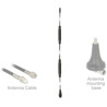 Antena TETRA 450 - 470 MHz gwint M6 5 dBi 36,6 cm wszechkierunkowa stała montaż na śruby zewnętrzna czarna Delock 12445