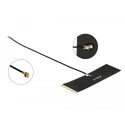 Antena 433 MHz 2 x męskie złącze I-PEX MHF I 0 dBi płytka drukowana 15 cm czarna samoprzylepna Delock 12539
