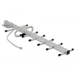 Antena LPWAN 806 - 896 MHz Yagi SMA męska 10 dBi nieruchoma montowana na ścianie lub maszcie kierunkowa zewnętrzna Delock 12569