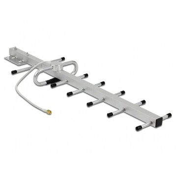 Antena LPWAN 806 - 896 MHz Yagi SMA męska 10 dBi nieruchoma montowana na ścianie lub maszcie kierunkowa zewnętrzna Delock 12569