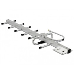 Antena LPWAN 806 - 896 MHz Yagi SMA męska 10 dBi nieruchoma montowana na ścianie lub maszcie kierunkowa zewnętrzna Delock 12569