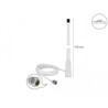 WLAN 802.11 b/g/n Marina Antena N żeńska 10 dBi 110,5 cm stała wszechkierunkowa z kablem RG-58 U 3 m podwórkowa biała Delock 125
