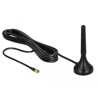 Antena SMA męska LTE 1 - 2 dBi nieruchoma dookólna z podstawą magnetyczną i przewodem RG-174 A/U 3 m czarna zewnętrzna Delock 12