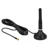Antena SMA męska LTE 2 - 3 dBi 11 cm nieruchoma dookólna z podstawą magnetyczną i przewodem RG-174 A/U 3 m czarna zewnętrzna Del