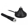 Antena SMA męska LTE 2 - 3 dBi 11 cm nieruchoma dookólna z podstawą magnetyczną i przewodem RG-174 A/U 3 m czarna zewnętrzna Del