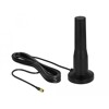 Antena SMA męska LTE 3 - 5 dBi 12 cm nieruchoma dookólna z podstawą magnetyczną i przewodem RG-174 A/U 3 m czarna zewnętrzna Del