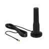 Antena SMA męska LTE 3 - 5 dBi 12 cm nieruchoma dookólna z podstawą magnetyczną i przewodem RG-174 A/U 3 m czarna zewnętrzna Del