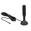 Antena SMA męska LTE 3 - 5 dBi 12,4 cm nieruchoma dookólna z podstawą magnetyczną i przewodem RG-174 A/U 3 m czarna zewnętrzna D