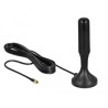 Antena SMA męska LTE 3 - 5 dBi 12,4 cm nieruchoma dookólna z podstawą magnetyczną i przewodem RG-174 A/U 3 m czarna zewnętrzna D