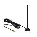 Antena SMA męska LTE 3 - 5 dBi 12,5 cm nieruchoma dookólna z podstawą magnetyczną i przewodem RG-174 A/U 3 m czarna zewnętrzna D