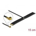 Antena LPWAN męskie złącze I-PEX MHF I -0,38 dBi płytka drukowana FPC 1.13 15 cm wewnętrzna samoprzylepna Delock 12614