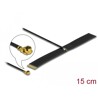 Antena LPWAN męskie złącze I-PEX MHF I -0,38 dBi płytka drukowana FPC 1.13 15 cm wewnętrzna samoprzylepna Delock 12614
