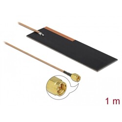 Antena LPWAN SMA wtyk 1 - 2 dBi 1 m RG-178 PCB wewnętrzna Delock 12620