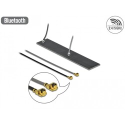 Antena podwójna WLAN 802.11 ac/ax/a/h/b/g/n 2 x męskie złącze I-PEX MHF I 2,2 - 4,0 dBi płytka drukowana PCB 2 x 15 cm wewnętrzn