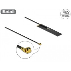 Antena I-PEX MHF I męska dwupasmowa WLAN ac/ax/a/b/g/n 1,7 - 4,7 dBi PIFA FPC wielokierunkowa Delock 12628