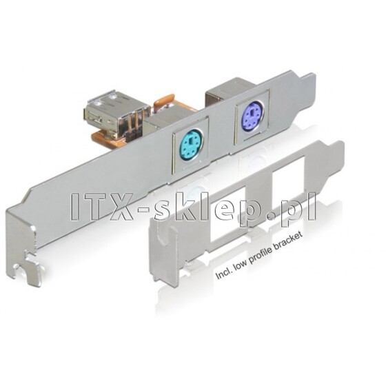 Śledź USB - 2 x PS/2 standard + low-profile