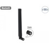 Antena SMA męska 5G LTE -0,5 - 2,3 dBi wielokierunkowa na przegubie czarna Delock 12633