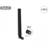 Antena SMA męska 5G LTE -0,5 - 2,3 dBi wielokierunkowa na przegubie czarna Delock 12633