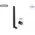 Antena SMA męska LoRa -3,3 - 1,3 dBi wielokierunkowa na przegubie czarna Delock 12634