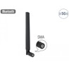 Antena SMA męska LoRa -3,3 - 1,3 dBi wielokierunkowa na przegubie czarna Delock 12634