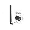 Antena SMA męska LTE 1,9 - 2,3 dBi wielokierunkowa na przegubie czarna Delock 12635