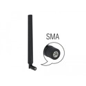 Antena SMA męska LTE 1,9 - 2,3 dBi wielokierunkowa na przegubie czarna Delock 12635