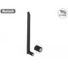 Antena WLAN 802.11 a/ax/a/b/g/n RP-SMA męska 5 dBi 20 cm dowolny kierunek uchylne złącze gumowana powierzchnia czarna Delock 126