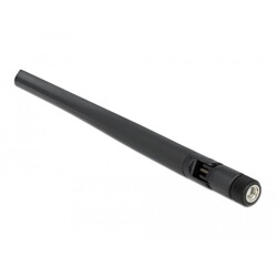 Antena WLAN 802.11 ac/ax/a RP-SMA męska 5 dBi 20 cm wielokierunkowa zamocowanie z możliwością przechyłu z elastycznego materiału
