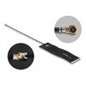 Antena LoRa 863 - 928 MHz 2 x męskie złącze I-PEX MHF 4 1,68 dBi płytka drukowana 15 cm 1,13 FPC czarna samoprzylepna Delock 126