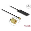 Antena WLAN WiFi 6 802.11 ac/ax/a/h/b/g/n męskie złącze RP-SMA 2 - 4 dBi płytka drukowana PCB 15 cm wewnętrzna samoprzylepna Del
