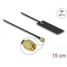 Antena WLAN WiFi 6 802.11 ac/ax/a/h/b/g/n męskie złącze RP-SMA 2 - 4 dBi płytka drukowana PCB 15 cm wewnętrzna samoprzylepna Del