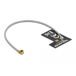 Antena WLAN 802.11 b/g/n męskie złącze I-PEX MHF I 2 dBi płytka drukowana FPC 1.13 10 cm wewnętrzna samoprzylepna Delock 12693
