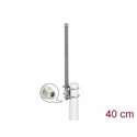 Antena N żeńska 433 MHz wielokierunkowa 2 dBi 40 cm nieruchoma zewnętrzna szara Delock 12695