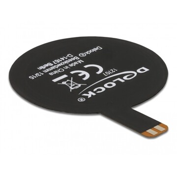 Antena NFC 13,56 MHz SMT FPC koliste wnętrze czarna samoprzylepna Delock 12707